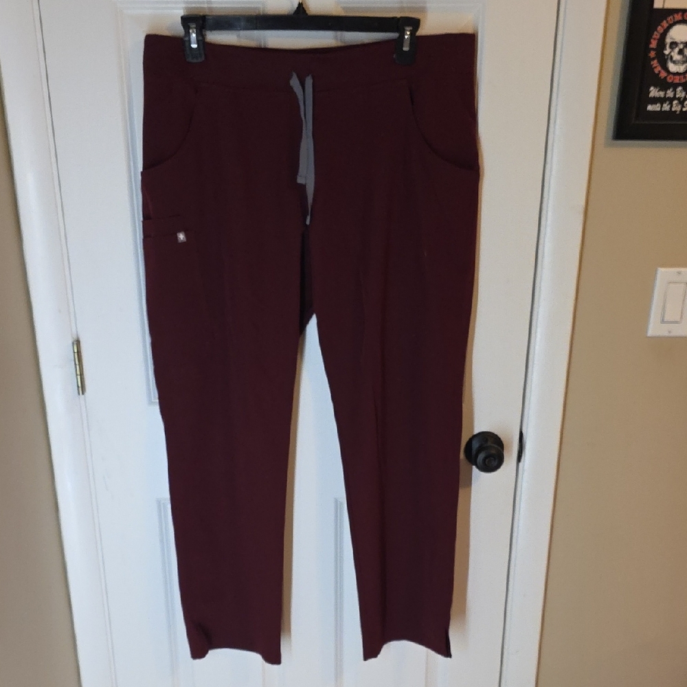 Figs Burgundy Pants